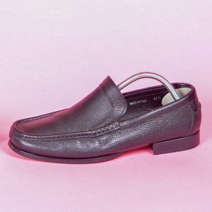 HARRY'S of LONDON black pebbled leather loafers!